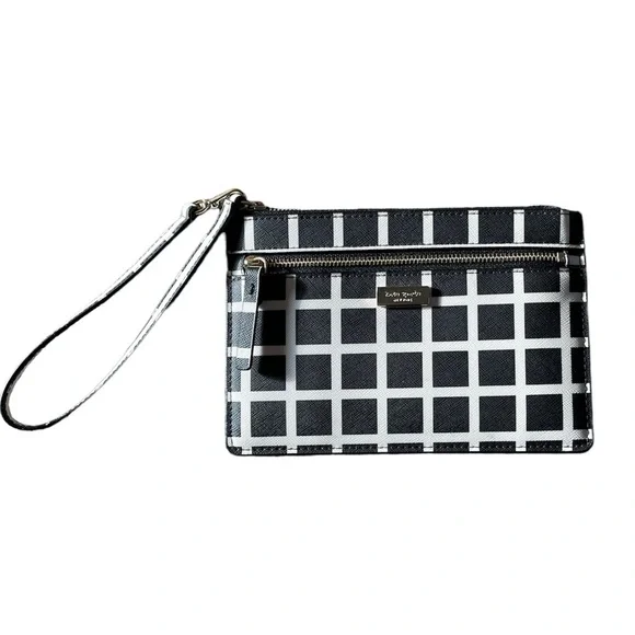 Kate Spade New York Laurel Way Printed Check Wristlet Phone Clutch New Condition - Picture 7 of 7